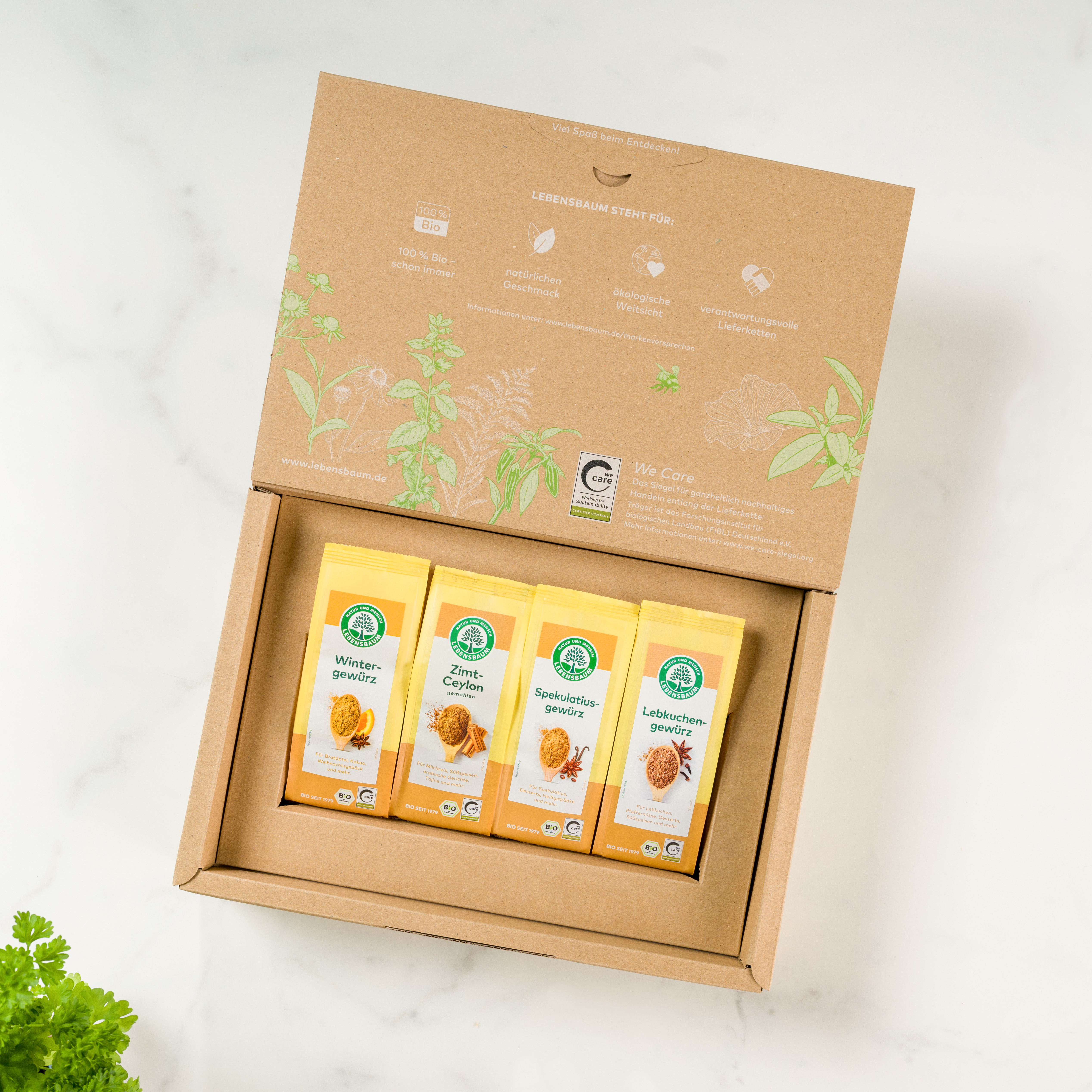 Bio Gewürze Wintergewürz, Zimt Ceylon, Spekulatiusgewprz, Lebkuchengewürz Set