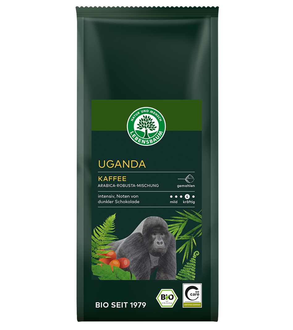 Bio Uganda Kaffee gemahlen