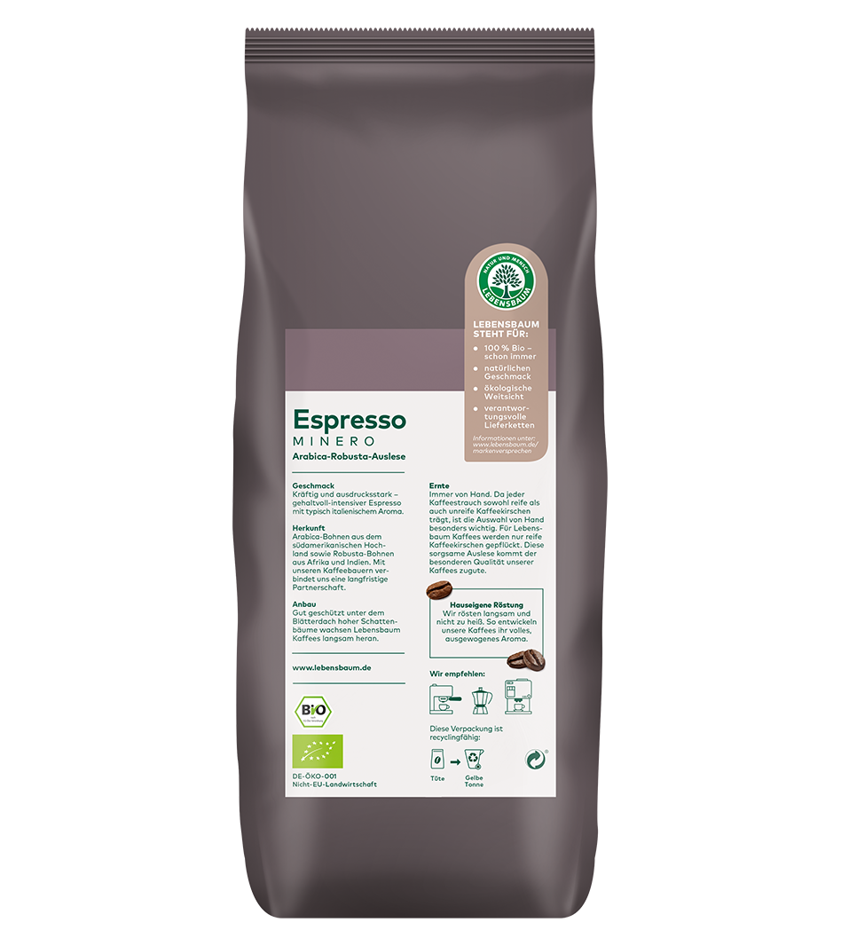 Bio Espresso Minero Rückseite