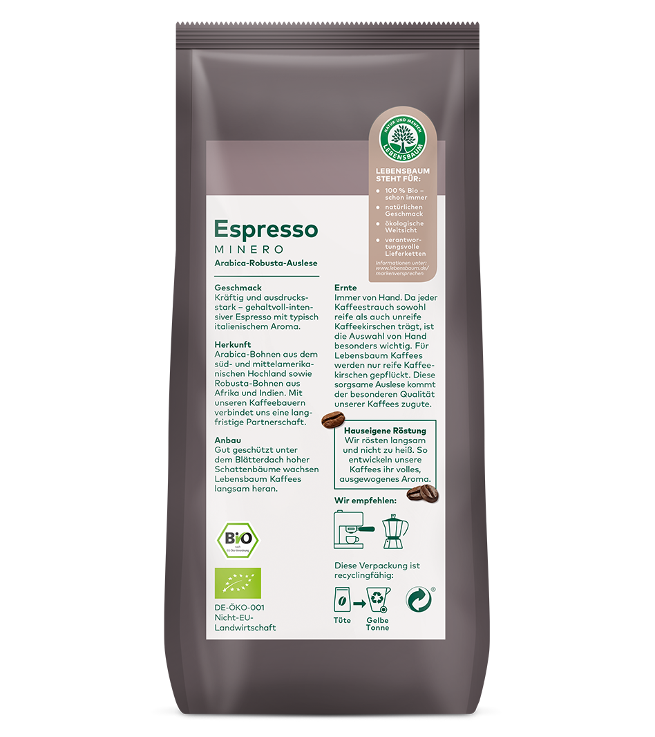 Bio Espresso Minero Rückseite